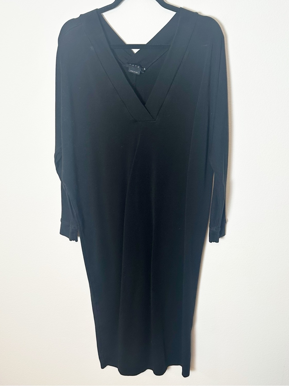 Hatch Maternity Postpartum The Visitor Midi Dress Black One Size - Picture 3 of 9